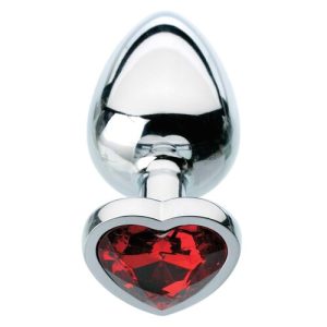 Adam & Eve Red Hearts Gem Anal Plug