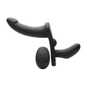 Double Take 10X Vibrating Double Penetration Strap-On Harness