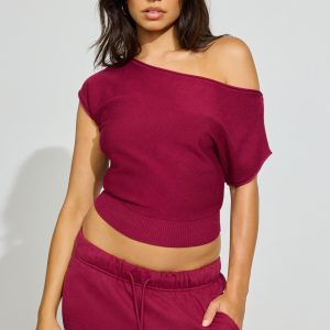Asymmetric Cinched Waist Sweater